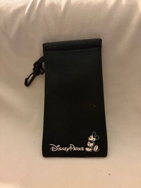 Disney Black Sunglasses  Sleeve Pouch with Mickey Parks Logo